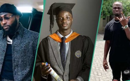 Cantor Davido comemora formação do filho adotivo ao concluir bacharelado em engenharia