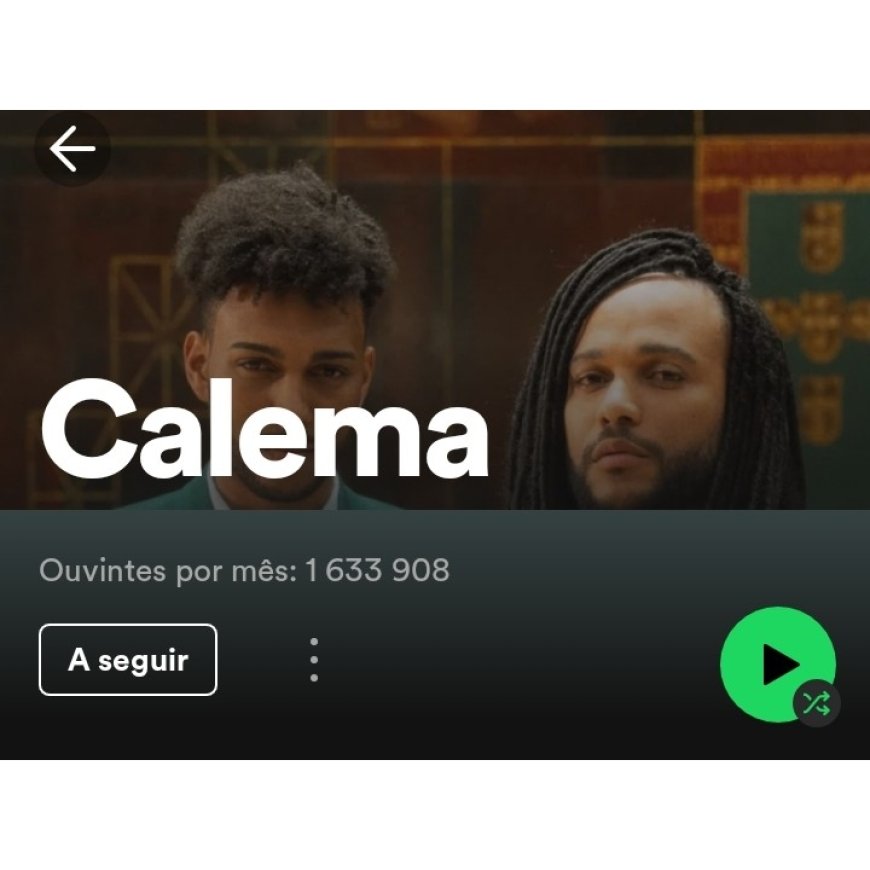Podemos adicionar Anselmo Ralph, Gerilson Insrael, C4 Pedro e Prodigio mesmo assim não chegará ao número de ouvintes mensais no spotify dos "Calema"