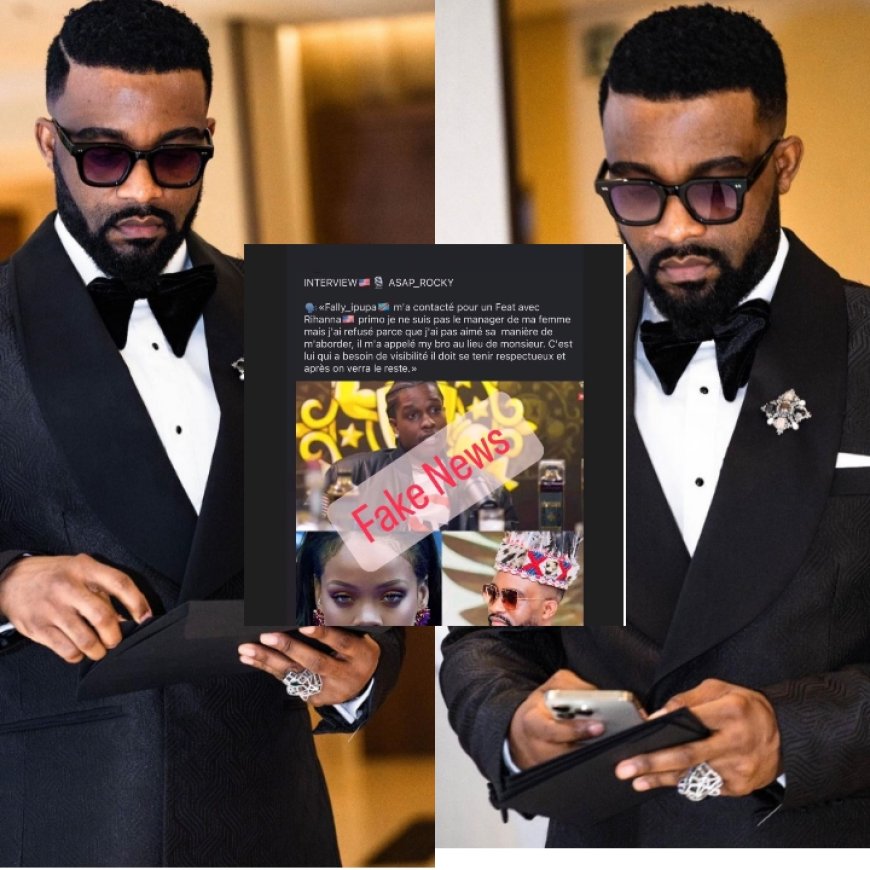 Circula nas redes sociais a informação de que Fally Ipupa foi barrado ao tentar cantar uma música com colaboração de Rihanna, por não chamar “Senhor” no Asap Rocky "Fake News"