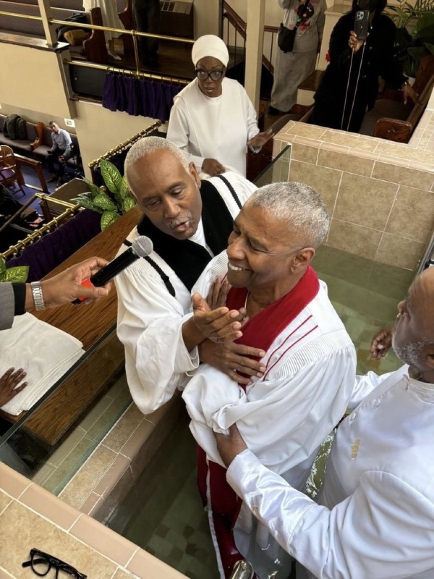 Denzel Washington é batizado aos 69 anos e emociona fãs